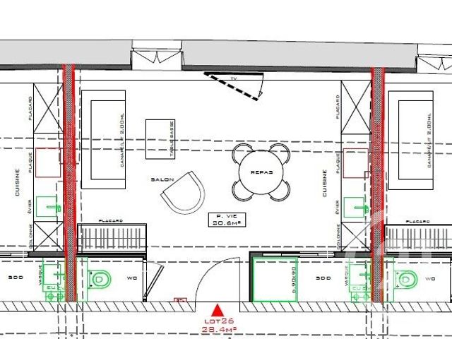 Appartement F1 à vendre - 1 pièce - 29.0 m2 - ST ETIENNE - 42 - RHONE-ALPES - Century 21 Seux Immobilier